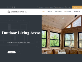 Outdoor living contractor website example